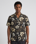 Midnight Bloom Cuban Shirt