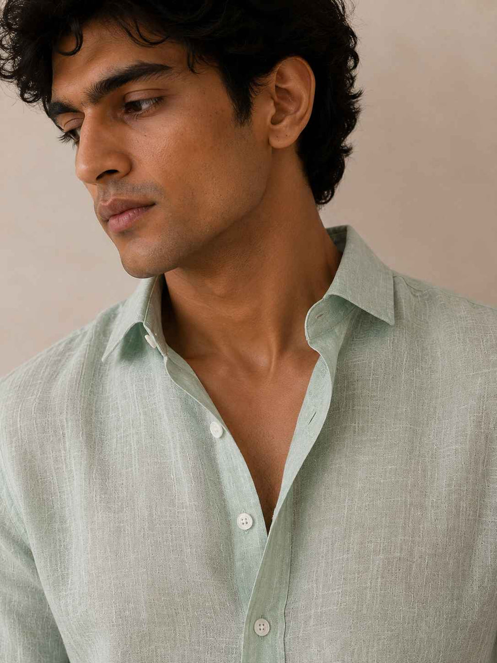 Soft Minty Linen Shirt