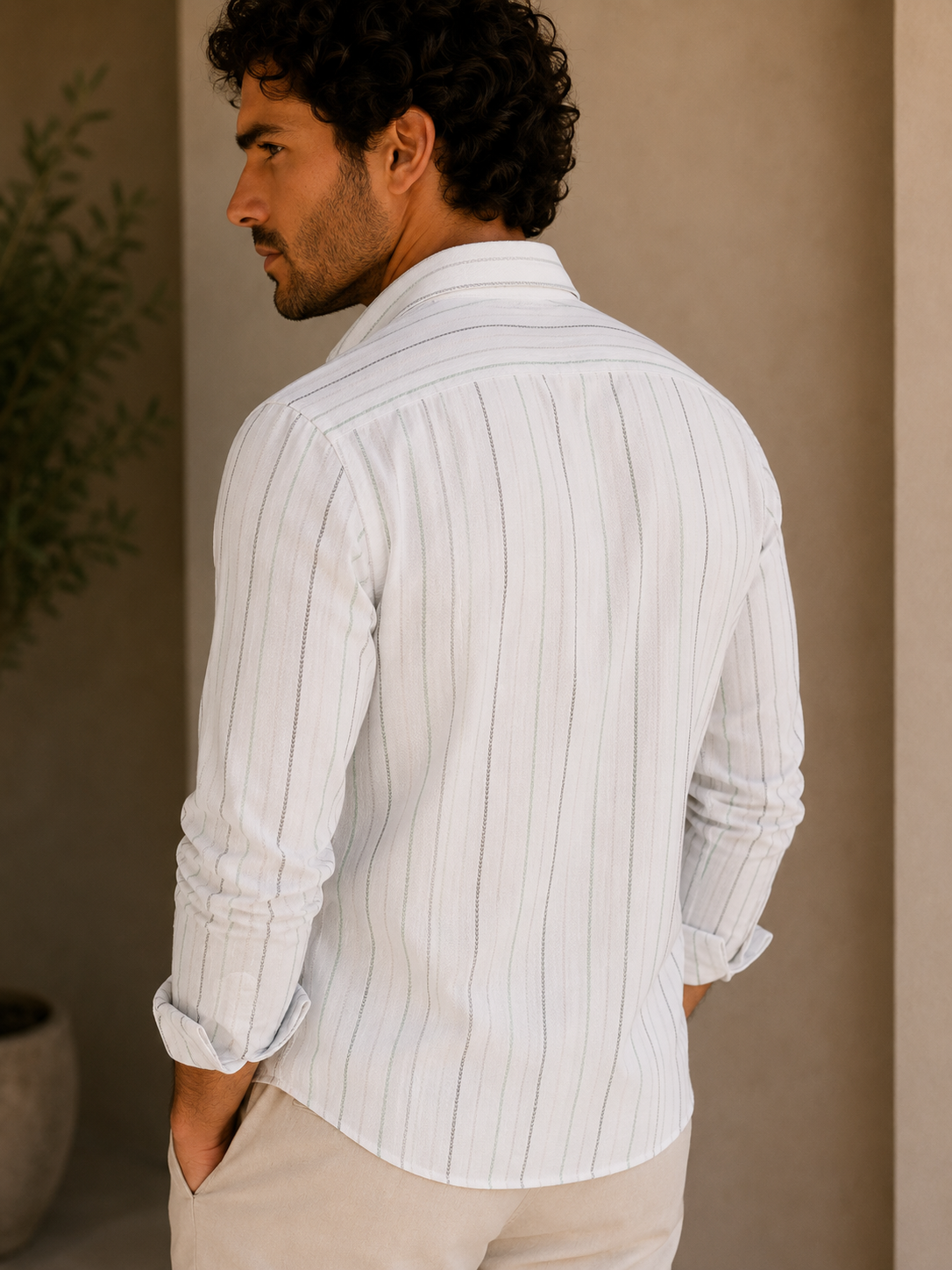 Arrowlike Stripes Premium Cotton Shirt