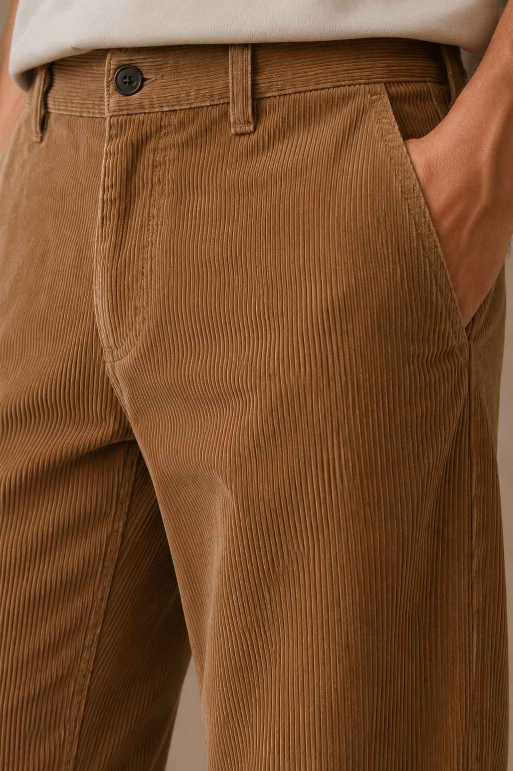 Espresso Brown Corduroy Pant - Relaxed Fit