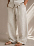 Ivory Pure Linen Pants - Relaxed Fit