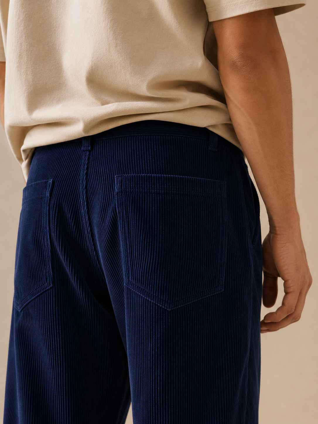 Navy Blue Corduroy Pant - Relaxed Fit