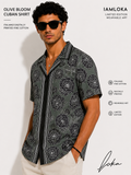 Olive Bloom Cuban Shirt
