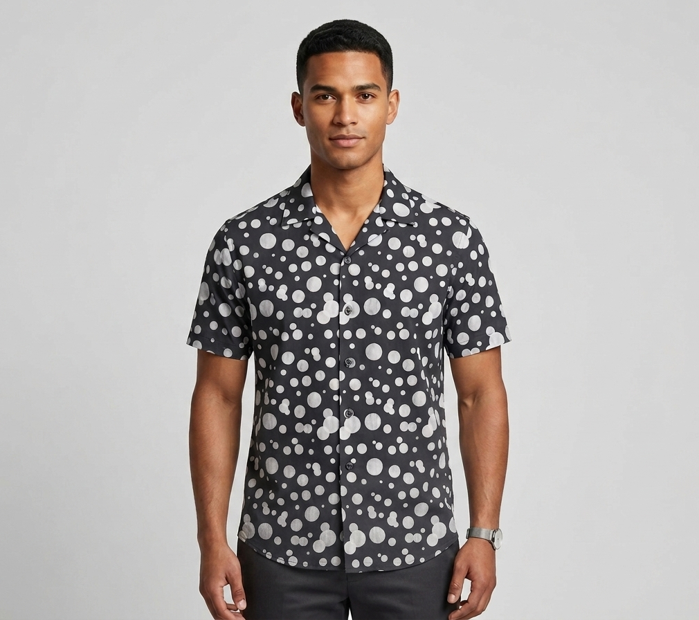Polka Dots Cuban Shirt
