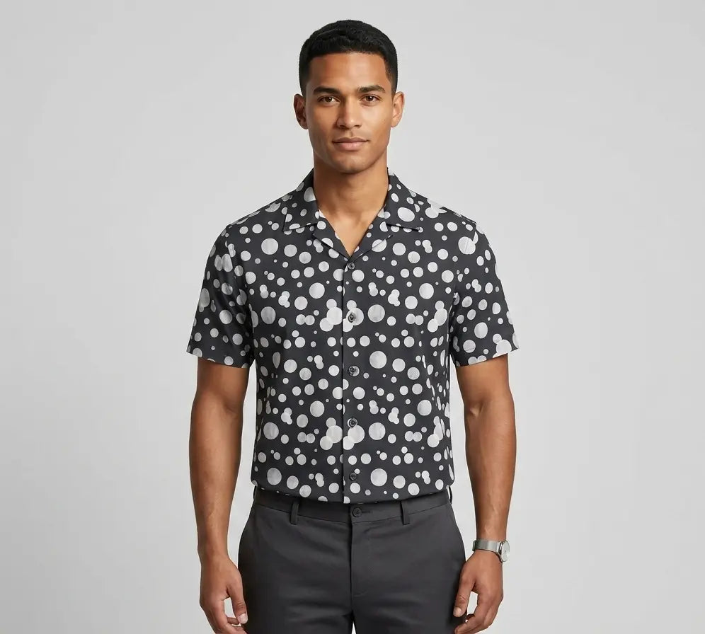 Polka Dots Cuban Shirt