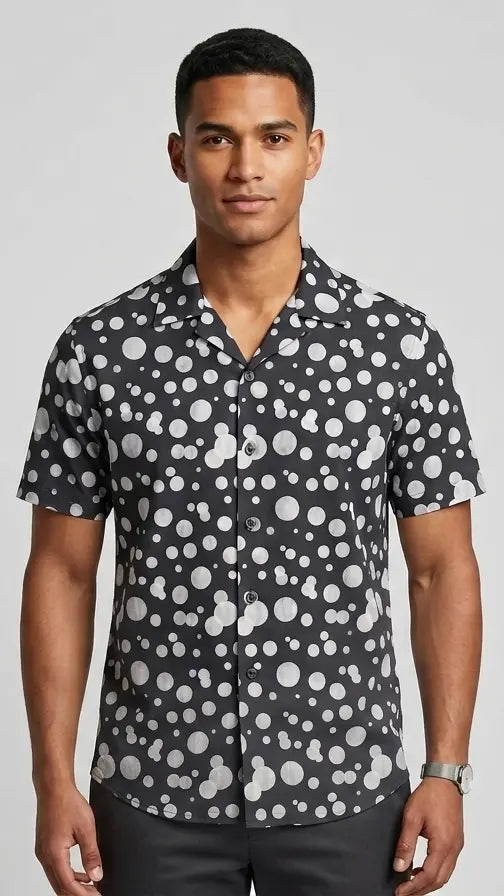 Polka Dots Cuban Shirt