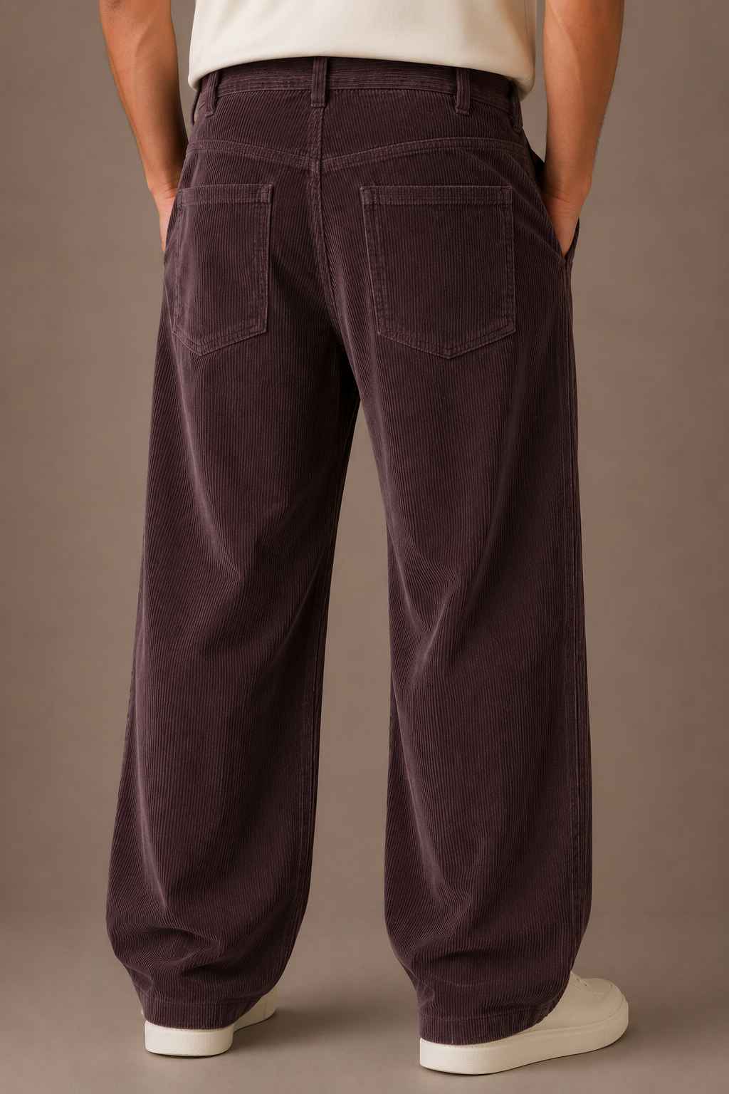 Jamuni Purple Corduroy Pant - Relaxed Fit