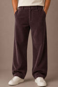 Jamuni Purple Corduroy Pant - Relaxed Fit