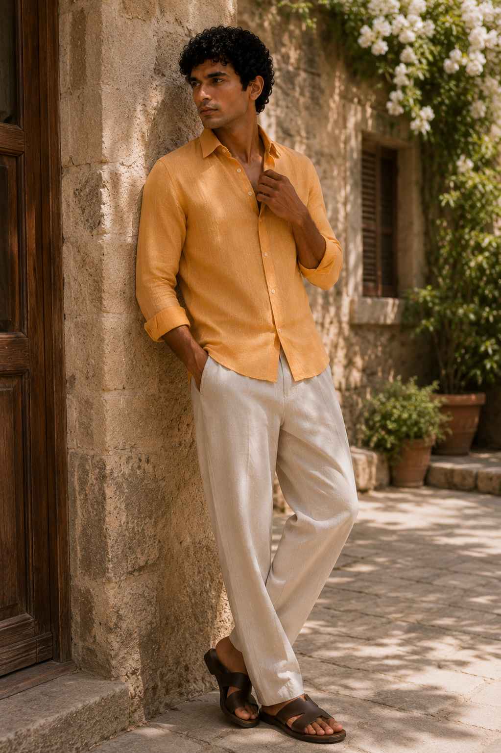 Saffron Linen Shirt