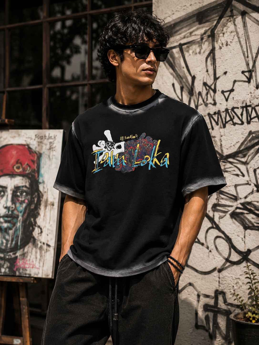 Loka Skull Bloom Oversized T-shirt