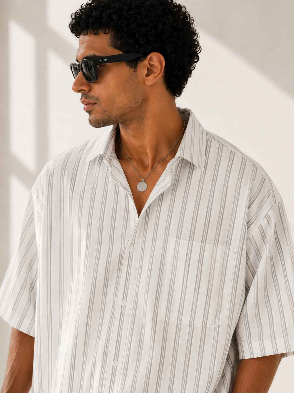 Trident Stripe Oversized Shirt