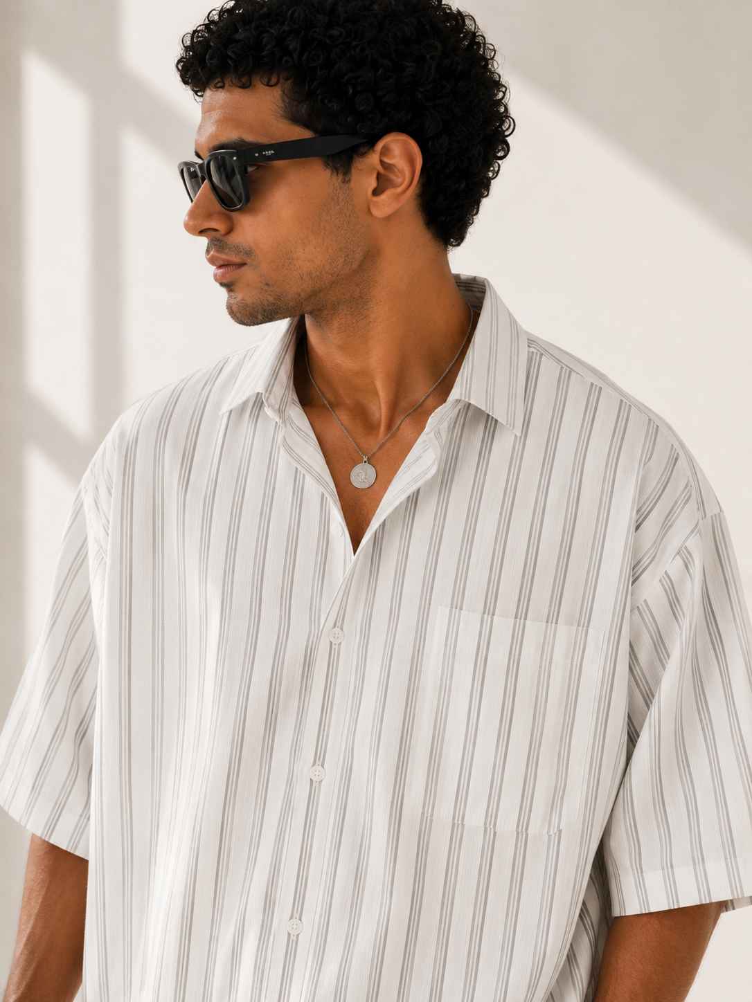 Trident Stripe Oversized Shirt