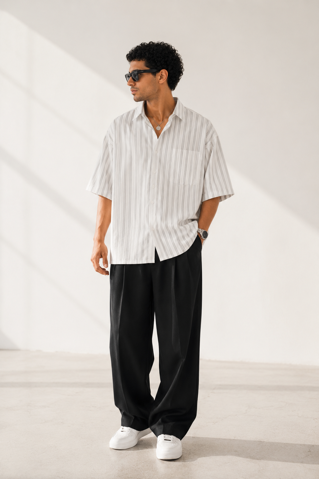 Trident Stripe Oversized Shirt