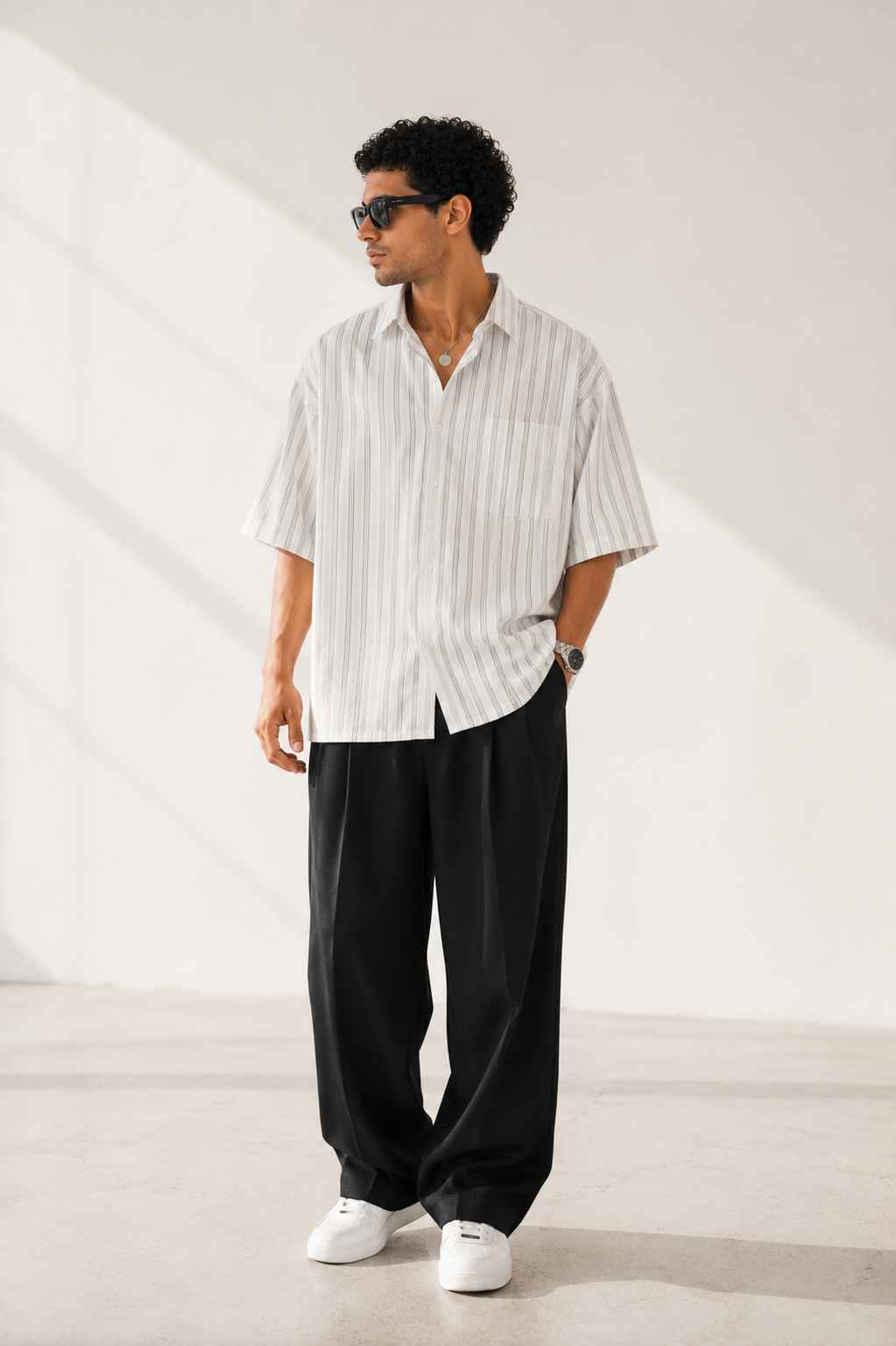 Trident Stripe Oversized Shirt