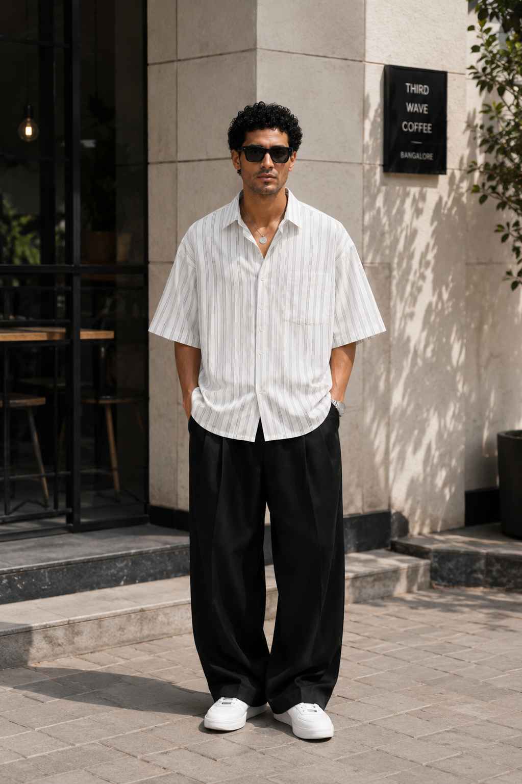 Trident Stripe Oversized Shirt