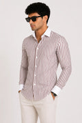 Vintage Burgundy Stripe Shirt