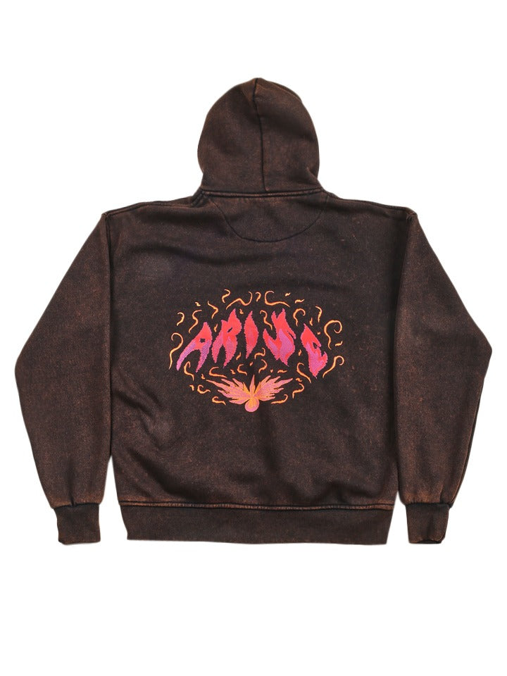 Vintage Wash Black Arise Hoodie