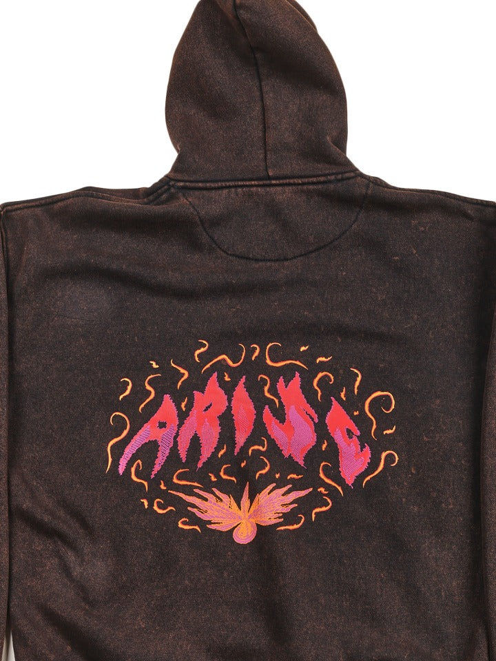 Vintage Wash Black Arise Hoodie