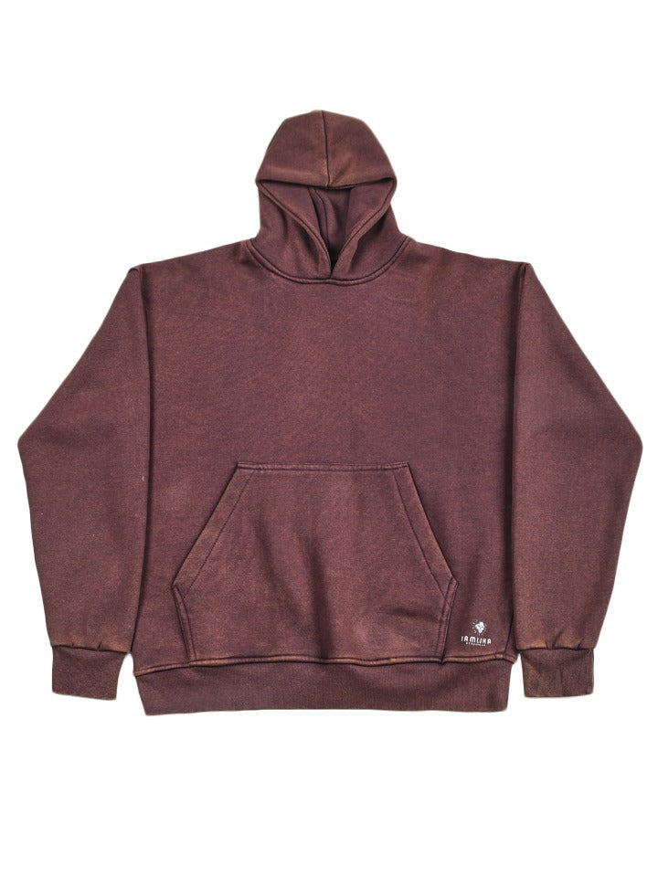 Rusty Mauve Flowery Skull Hoodie