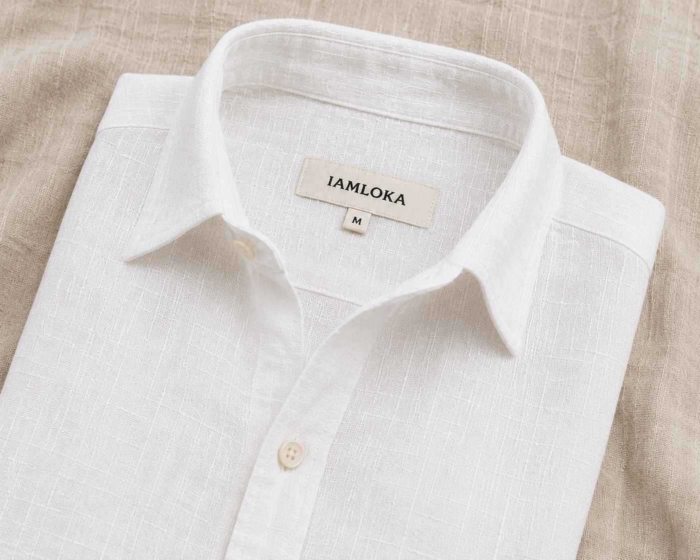White Pure Linen Shirt - European 60 LEA