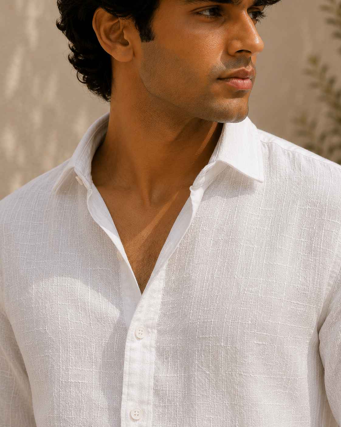 White Pure Linen Shirt - European 60 LEA
