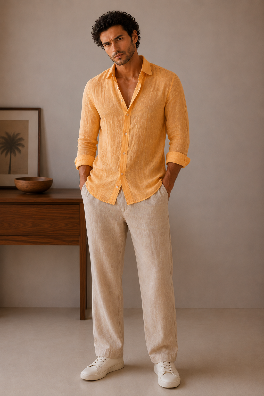 Saffron Linen Shirt