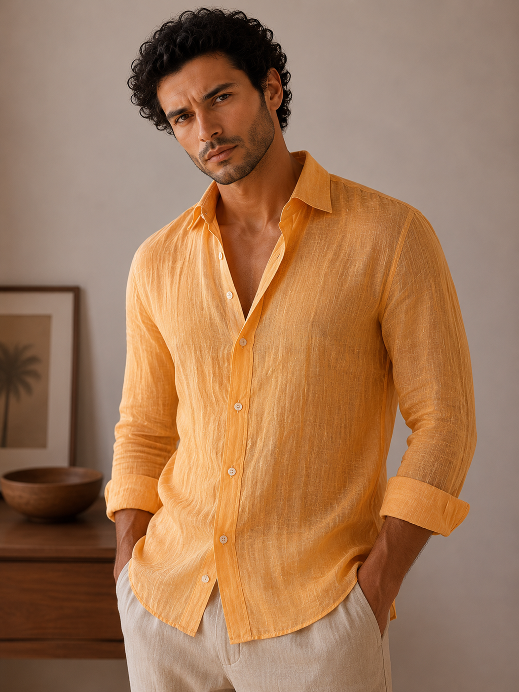 Saffron Linen Shirt