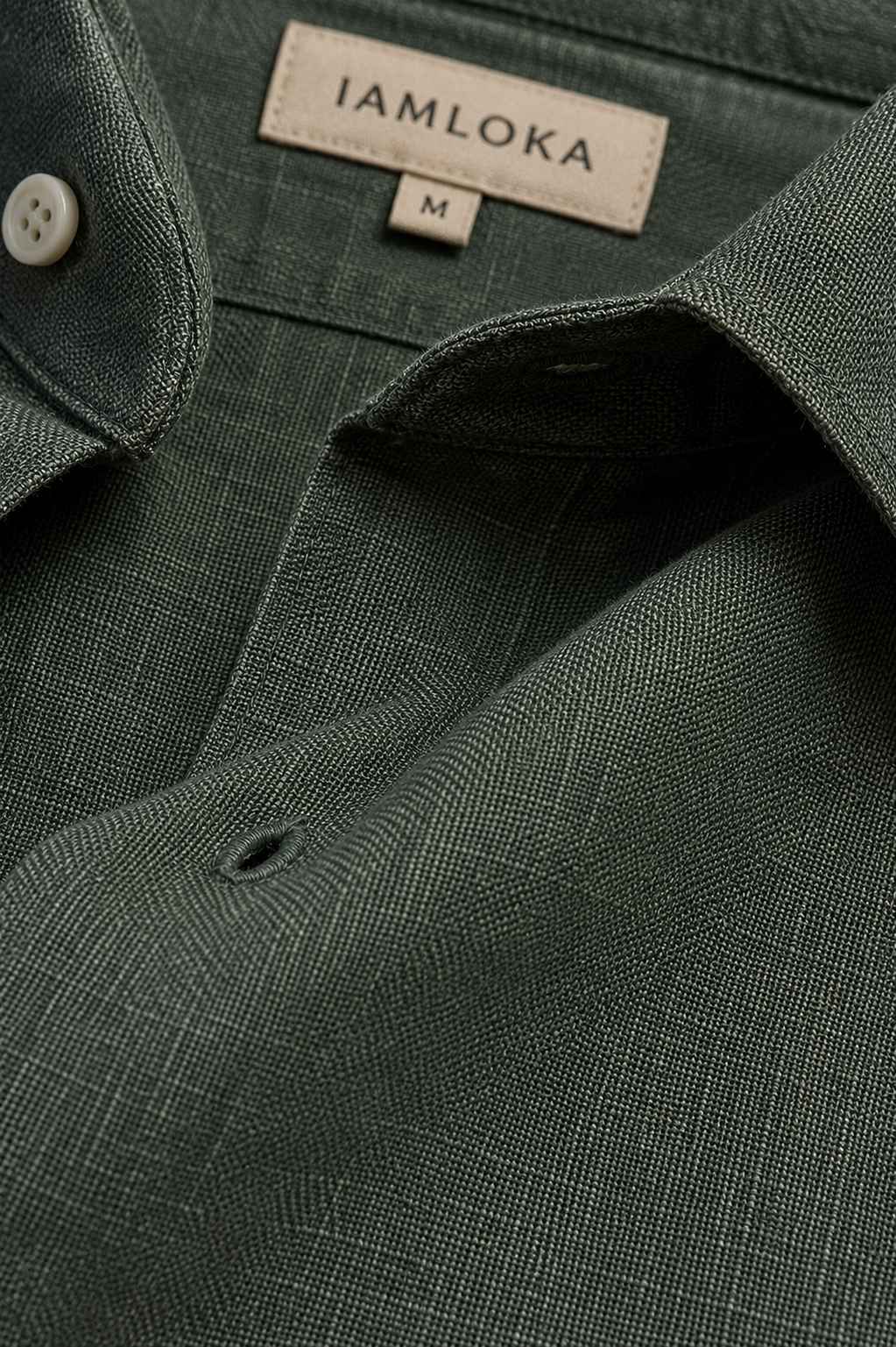 Moss Green Linen Shirt - European 60 LEA