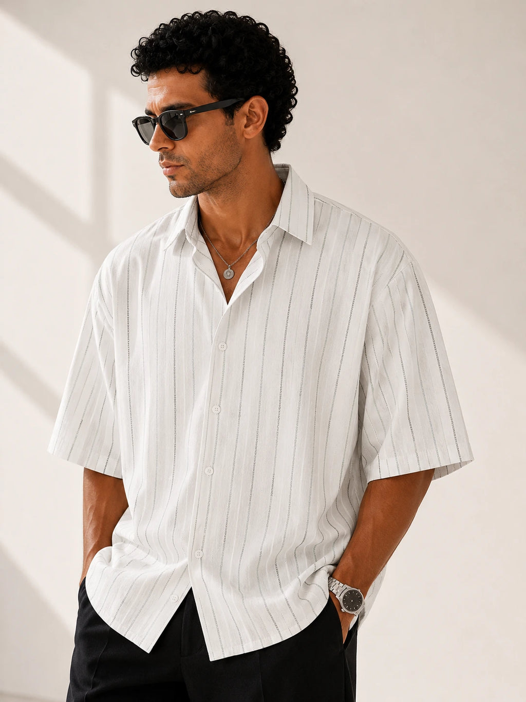 Chainsaw Stripe Oversized Shirt