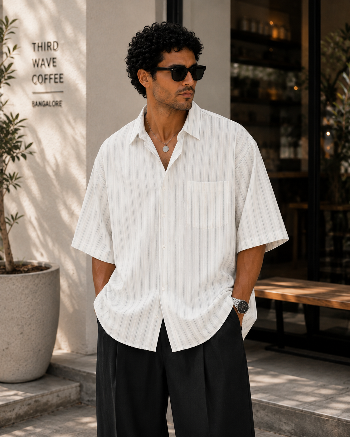 Chainsaw Stripe Oversized Shirt