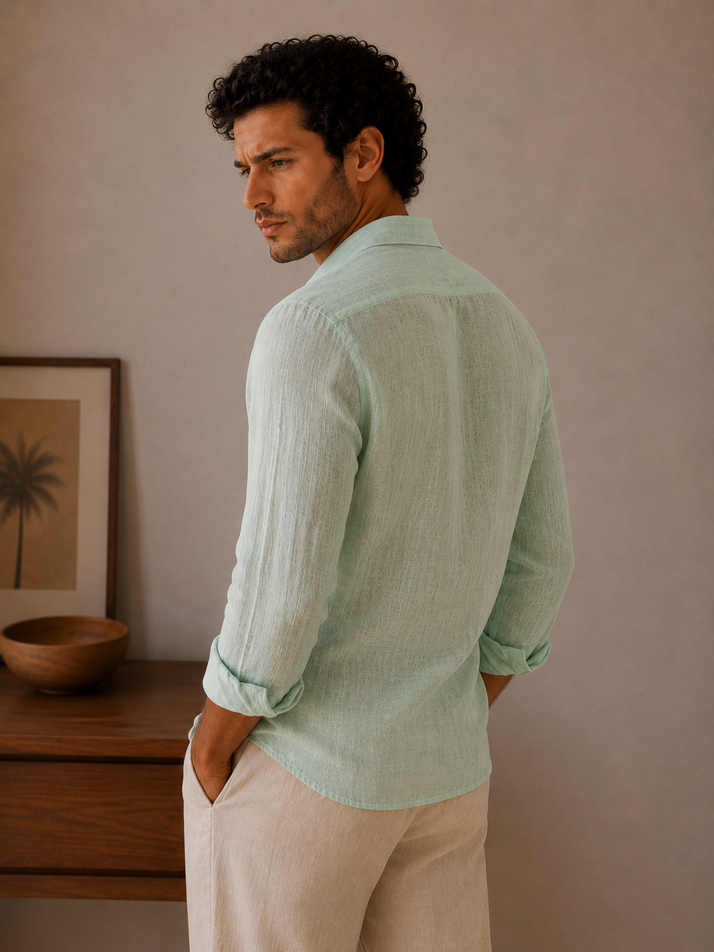 Soft Minty Linen Shirt