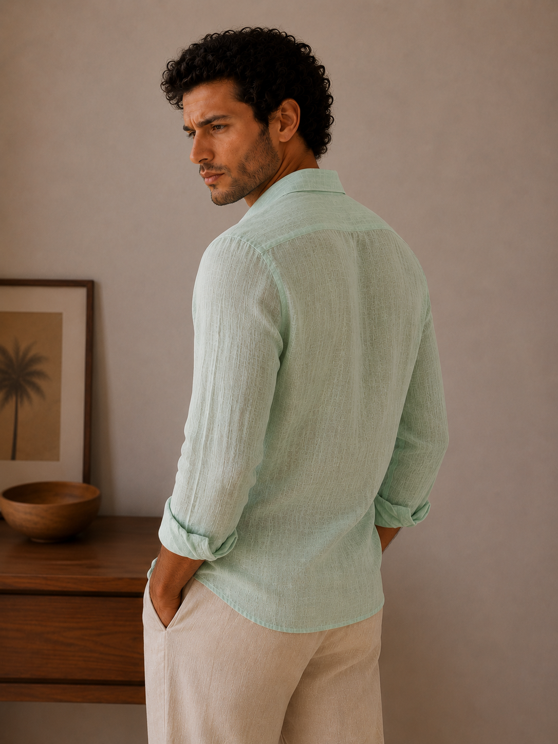 Soft Minty Linen Shirt