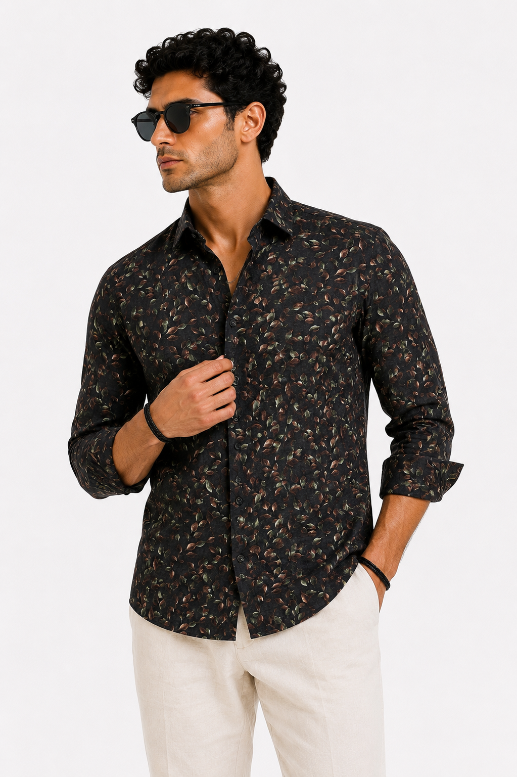 Fallen Leaves Pure Linen Shirt