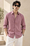 Mauve Pink Pure Linen Shirt - European 60 LEA