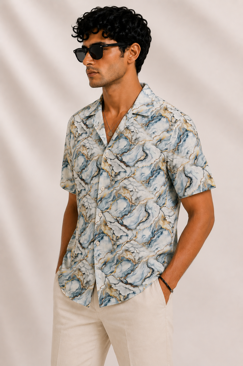 Marble Mist Cuban Shirt