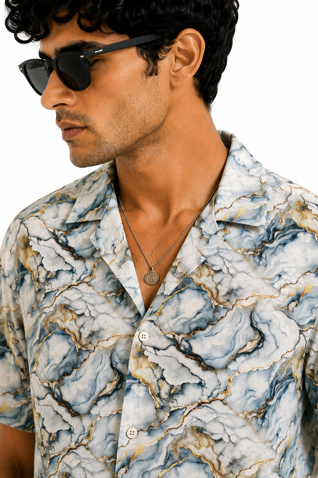 Marble Mist Cuban Shirt