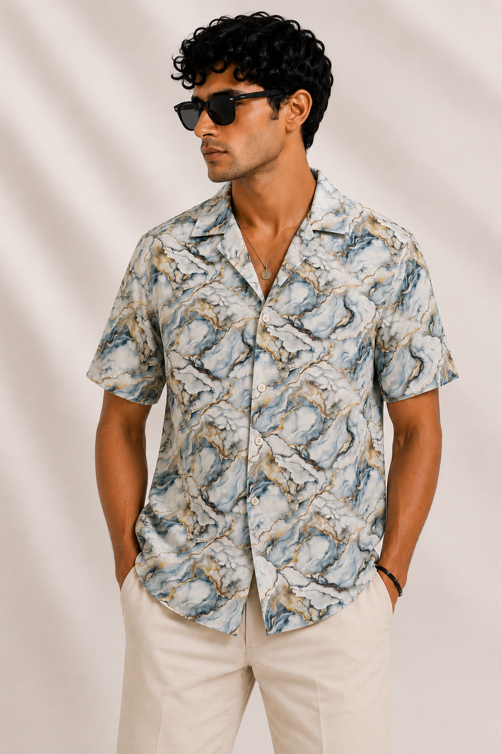 Marble Mist Cuban Shirt