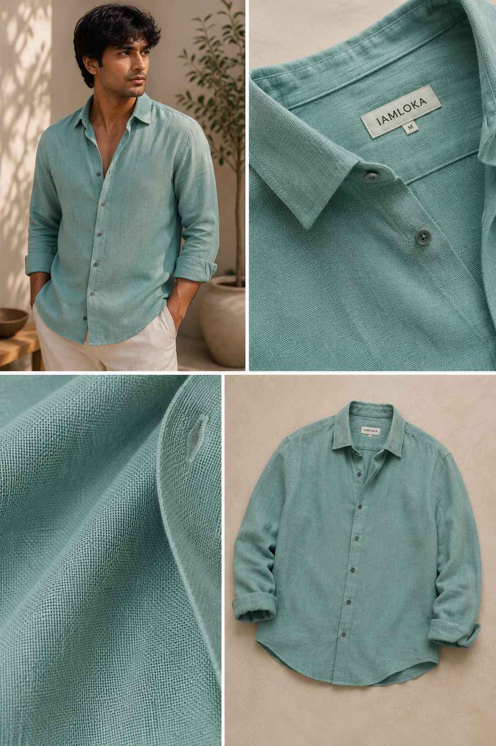Sage Green Linen Shirt - European 60 LEA