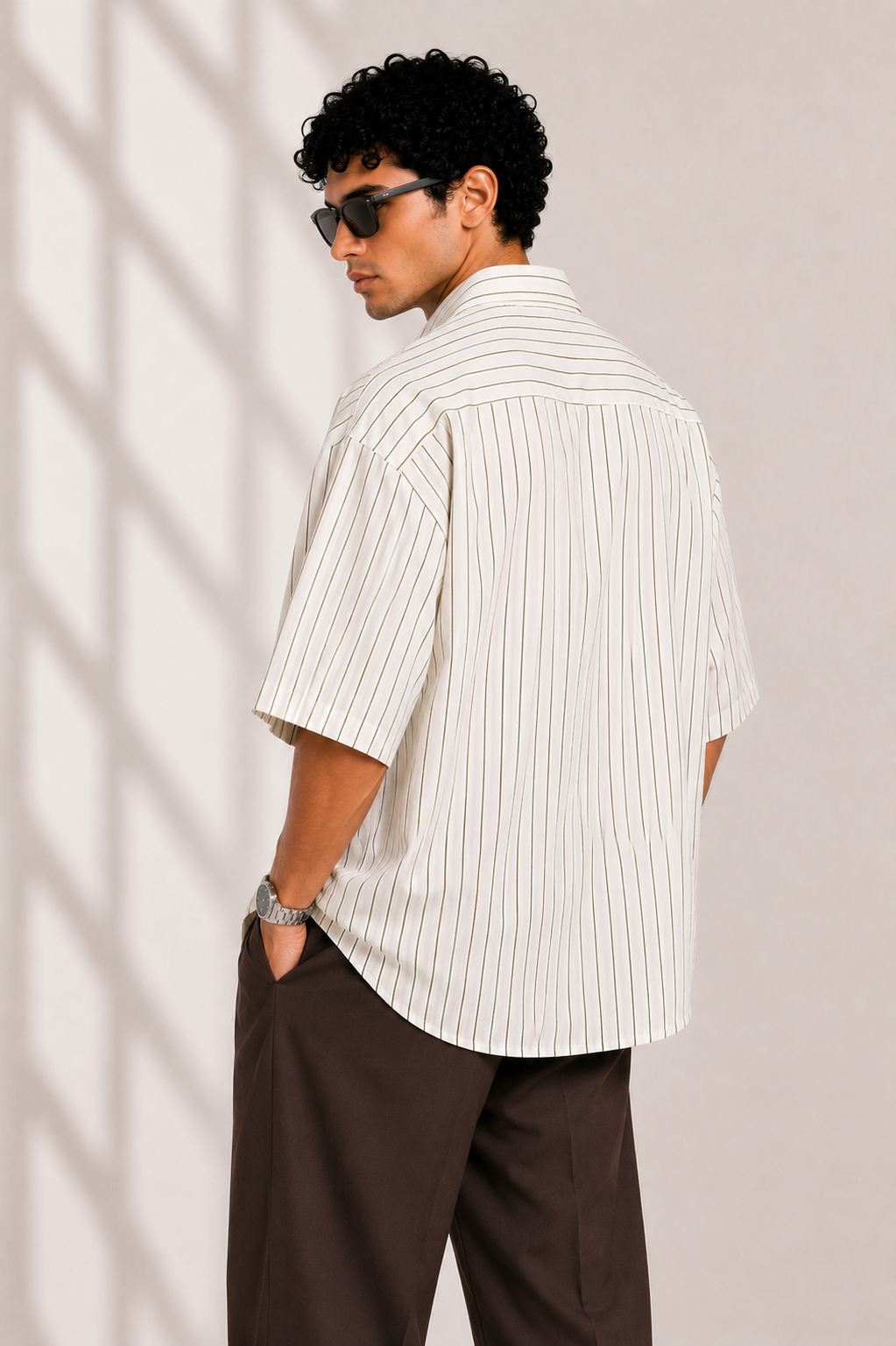 Rainbow Stripe Oversized Shirt