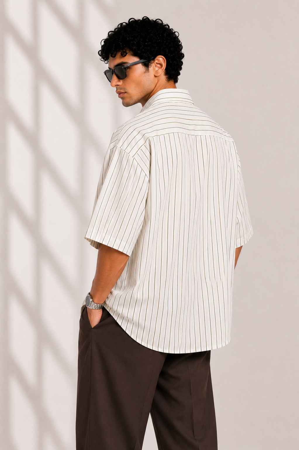 Rainbow Stripe Oversized Shirt
