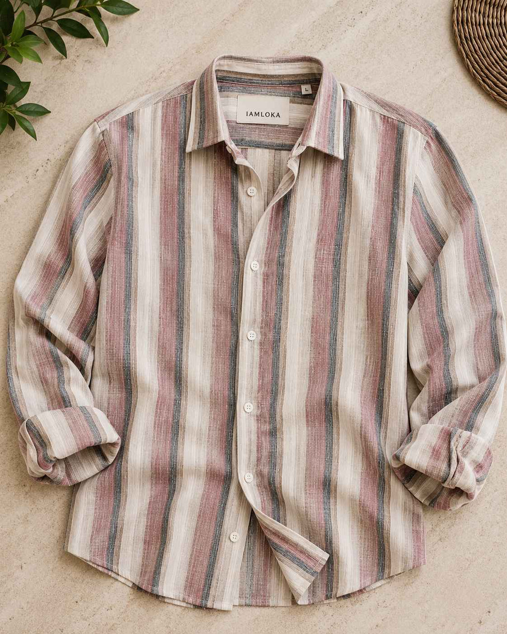 Rosewood Stripe Linen Shirt