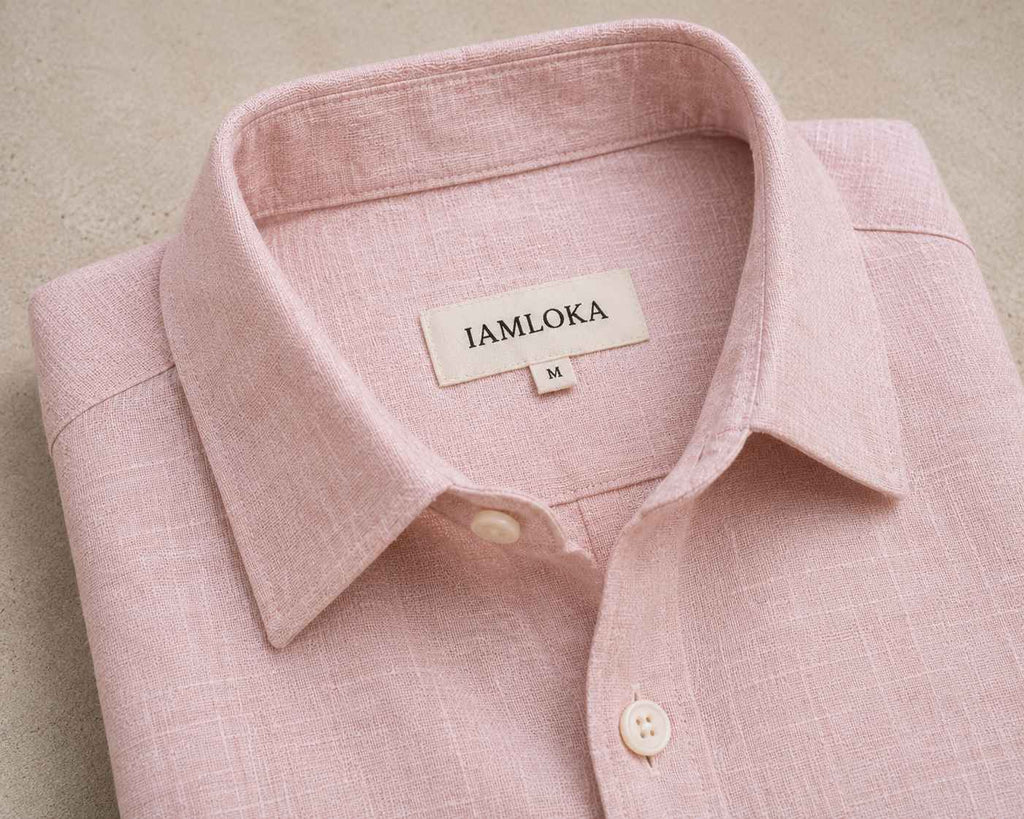 Subtle Pink Pure Linen Shirt - European 60 LEA