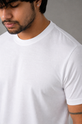 white t shirt close up

